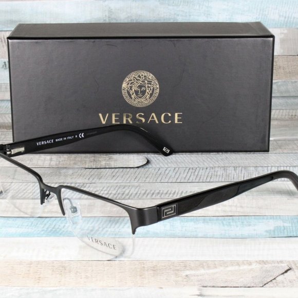 Versace Matte Black 53mm Eyeglasses! NEW!